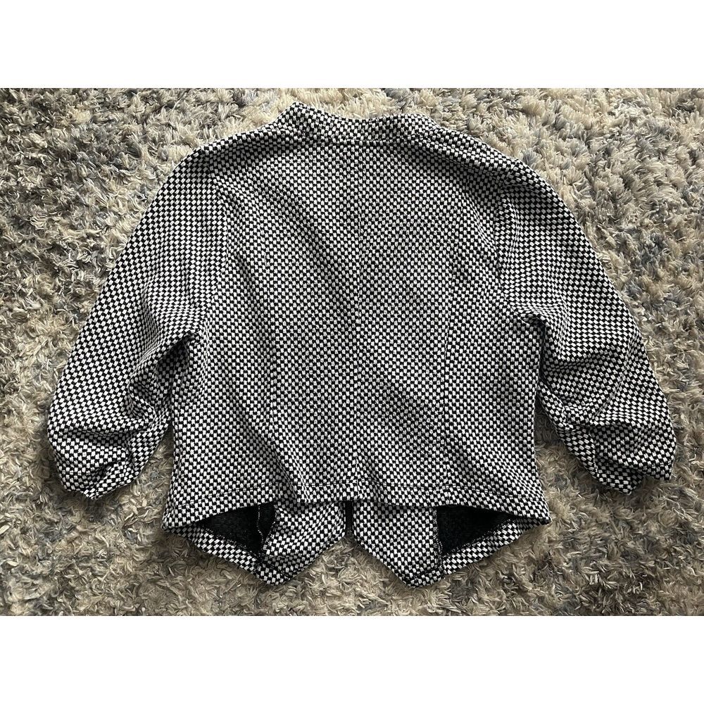 Torrid Jacket Womens 2 Black White Check Moto Biker Edgy Retro Rockabilly Retro - Picture 5 of 5